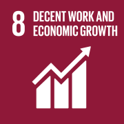 SDG 8 &ndash; Decent work and economic growth (Icon)