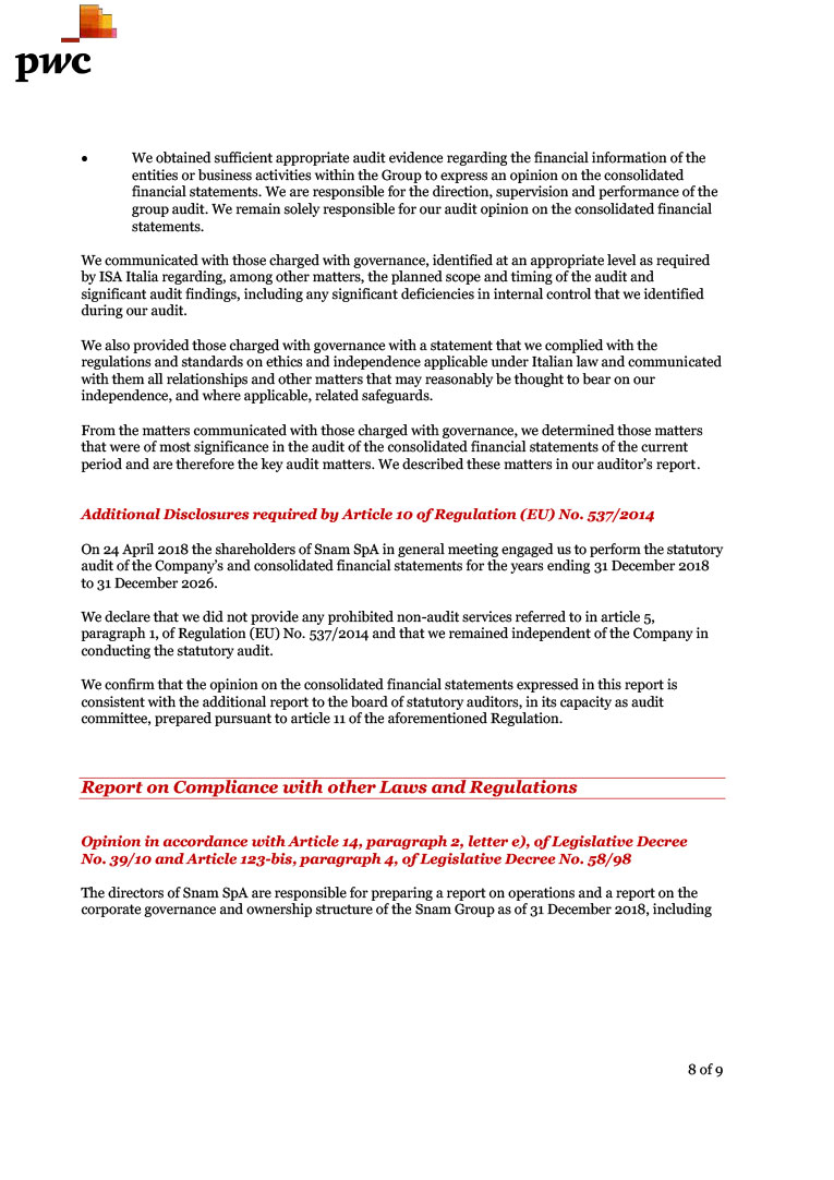 Independent auditors’ report (page)