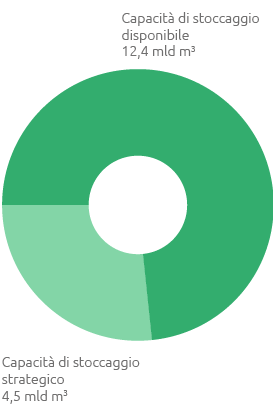Capacità complessiva di stoccaggio (pie chart)