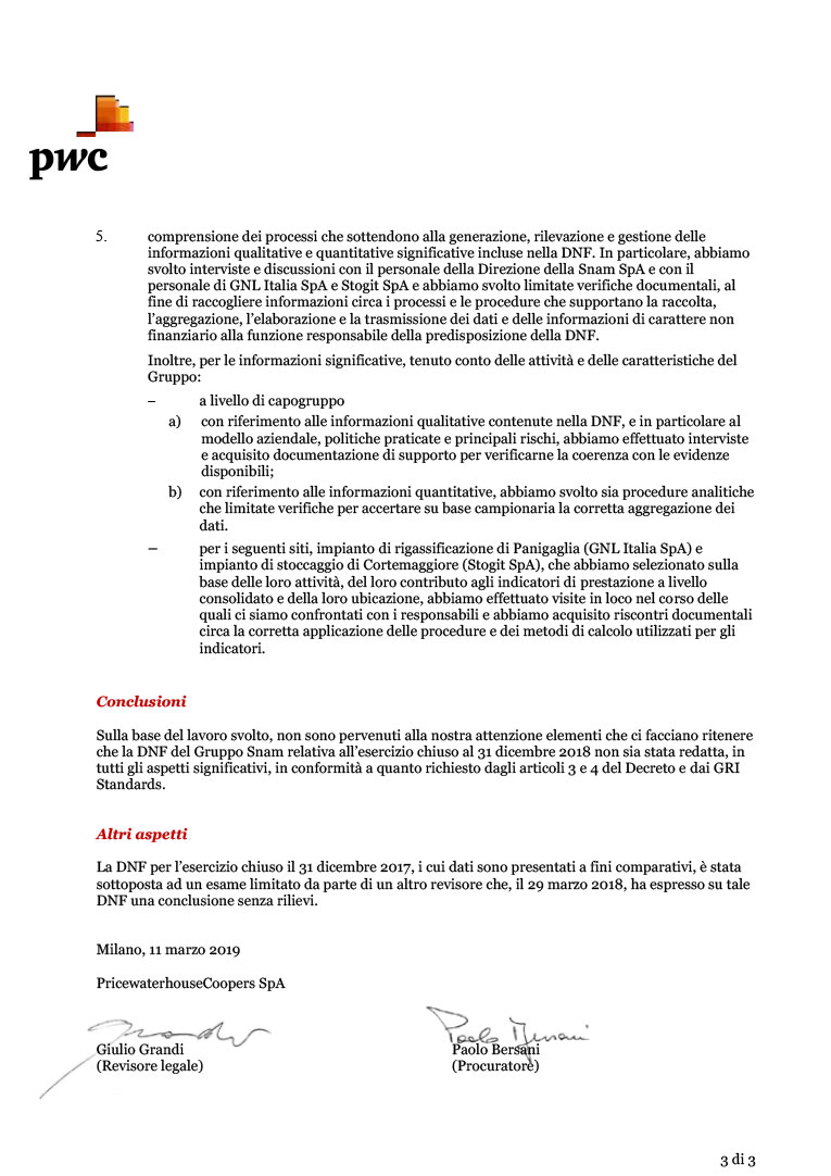 Relazione della Società di revisione (page)