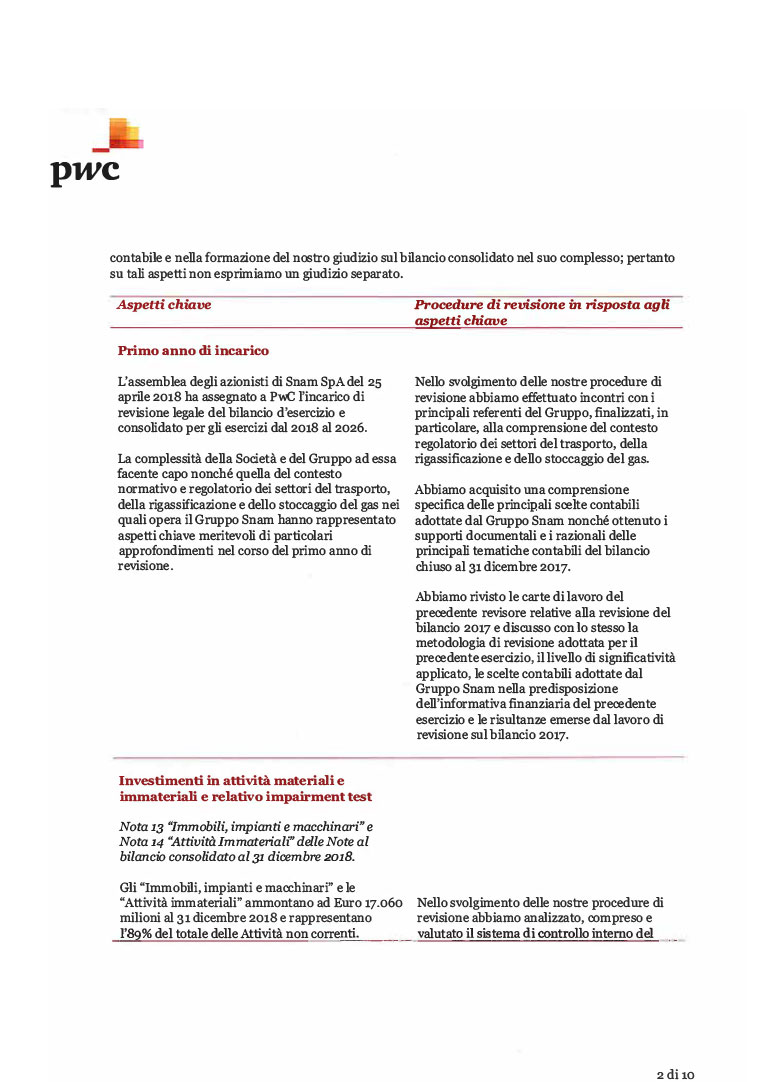 Relazione della Società di revisione (page)