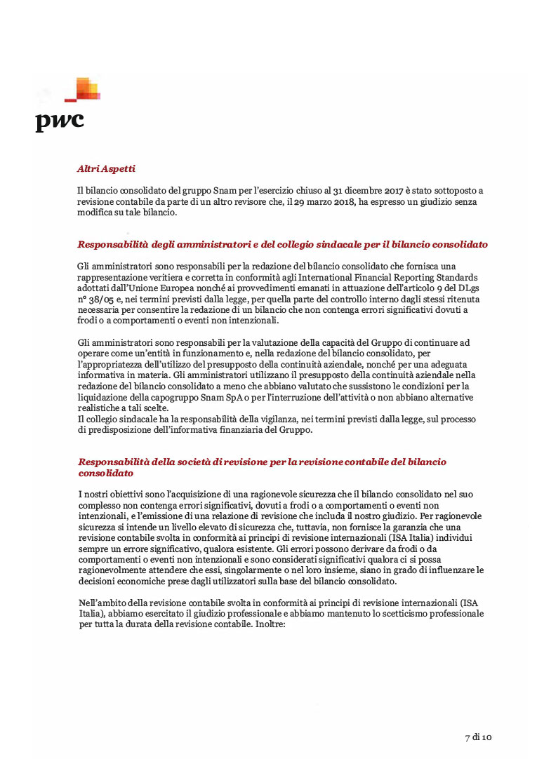 Relazione della Società di revisione (page)