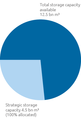 Total storage capacity (pie chart)