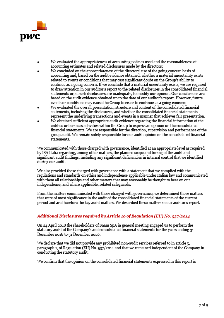 Independent auditors’ report (page)