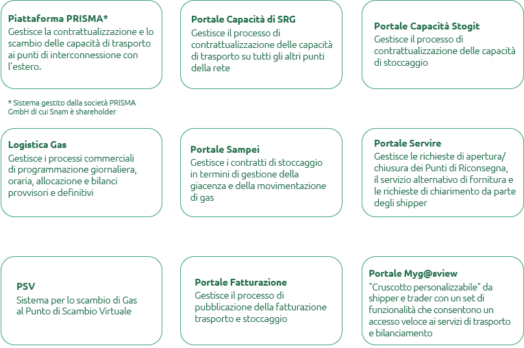 Principali sistemi on line al servizio dei clienti (Grafico)