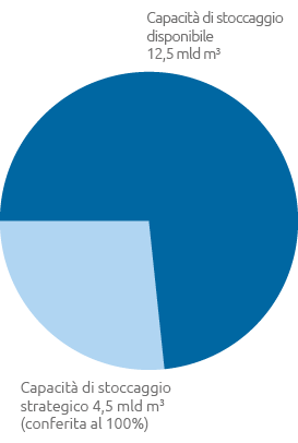 Capacità complessiva di stoccaggio (pie chart)