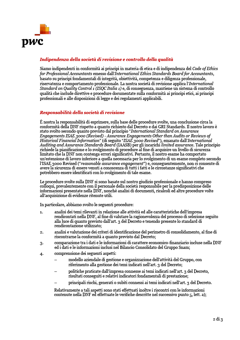 Relazione della Società di revisione (page)