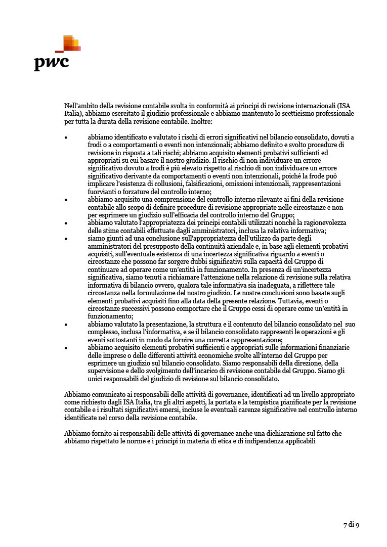 Relazione della Società di revisione (page)