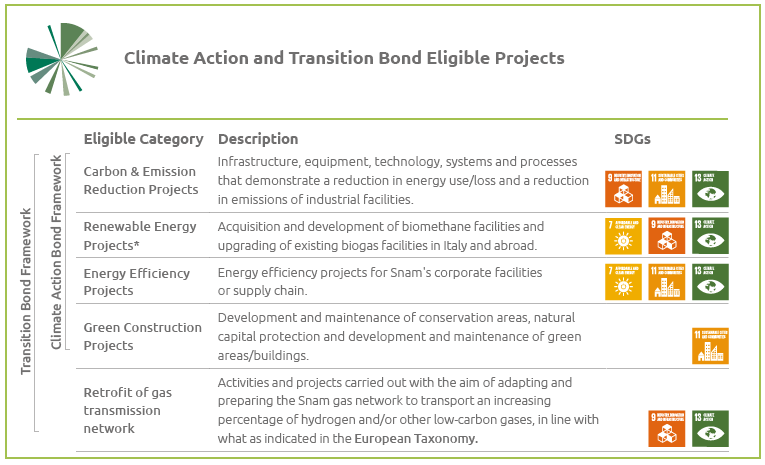 Climate Action and Transition Bond Eligible Projects (Graphic)